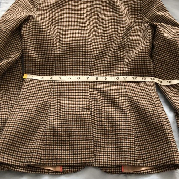 Brown checker blazer size 4 US. H&M brand in good condition - Picture 14 of 15